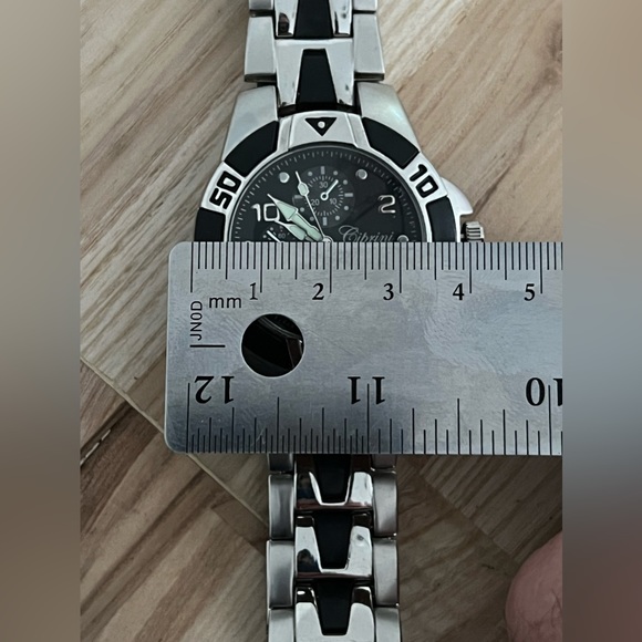 Ciprini Men’s Watch Chronograph Look Black Dial Stainless and Black Bracelet - Picture 10 of 11